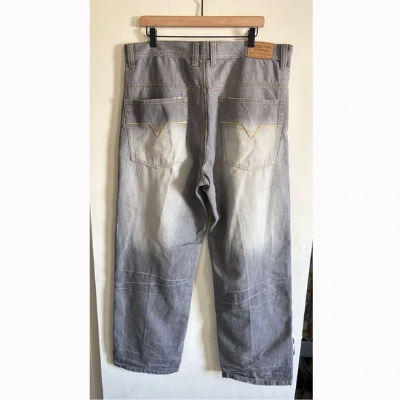 Jordan Craig Jeans Men’s 38x32 Stonewash Gray Denim Streetwear Baggy Grunge - Picture 3 of 16